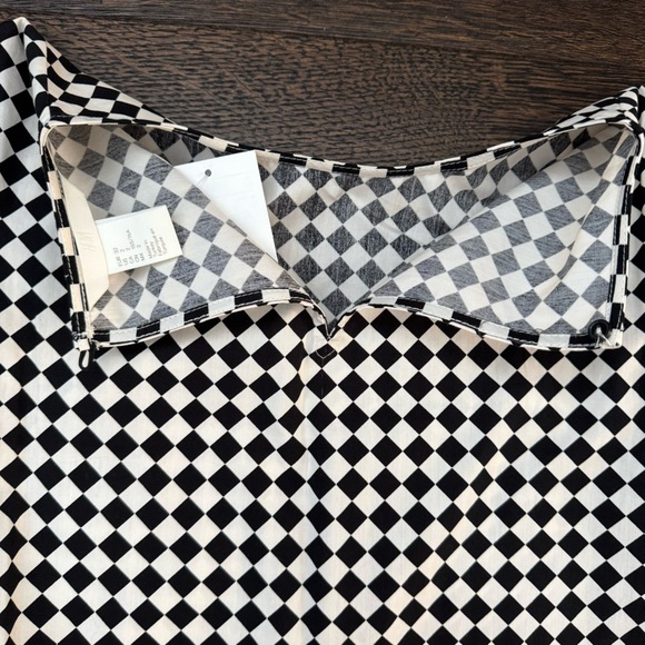 H&M Checkered Black and White Women's Top - Picture 5 of 5